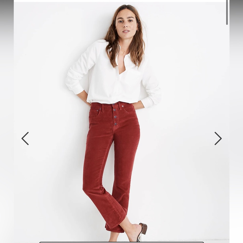 NEW • Madewell • Women’s Cali Demi-Boot Jeans in Corduroy: Button-Front Edition